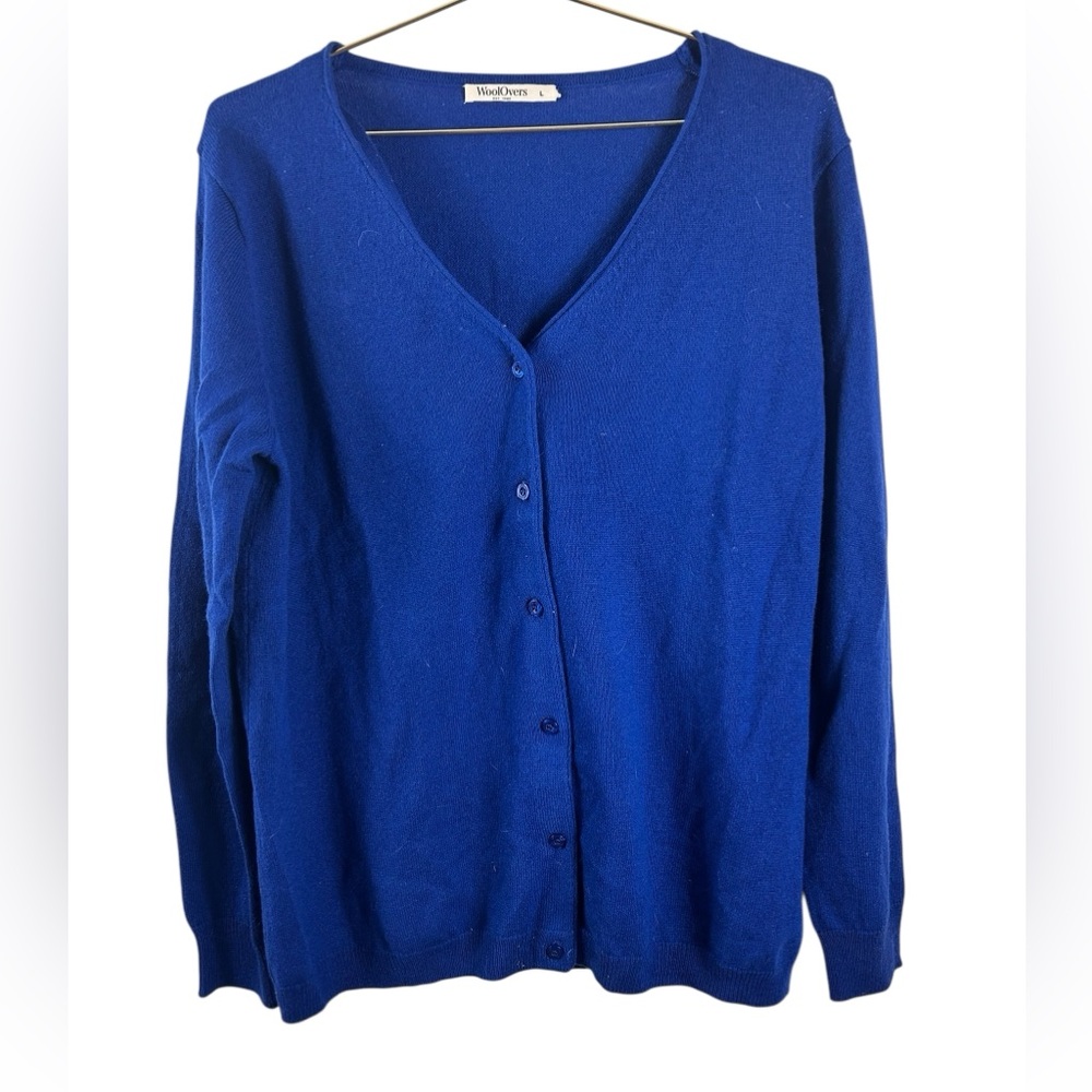 WoolOvers Royal Blue Women's Cardigan Sweater